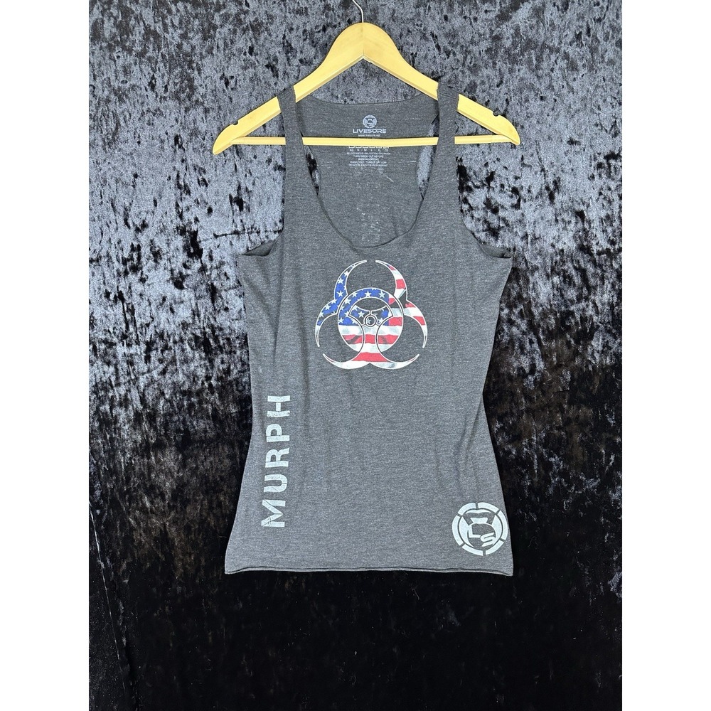 Livesore Tank Top Women's XL Heather Gray Sleeveless Gym Breathable